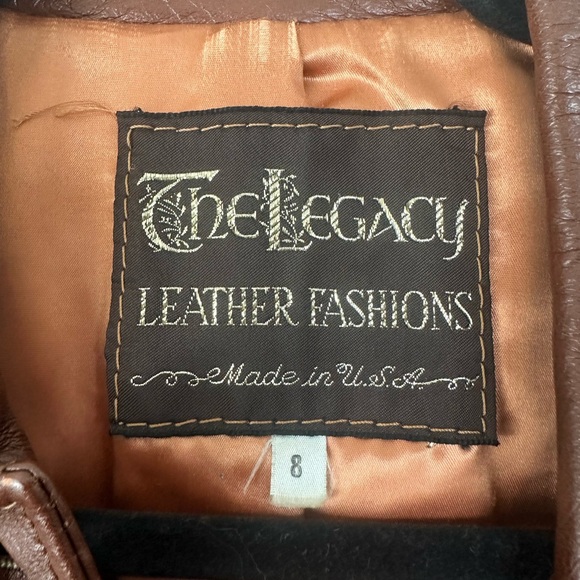 Vintage The Legacy Leather Fashions- London Fog Rich Brown Leather Jacket - Picture 3 of 11